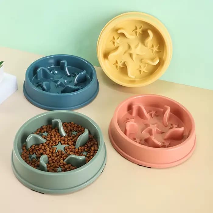 Gamelle anti-glouton pour petits chiens et chats – Bol antidérapant et anti-renversement pour prévenir l'étouffement – Accessoires d'alimentation pour animaux de compagnie
