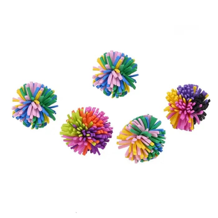 5 pièces/paquet en plastique coloré chat jouets mâcher Chase balle pour animaux de compagnie jouets pour chat chaton drôle jouer balle à bulles jouet fournitures pour animaux de compagnie YH-460875