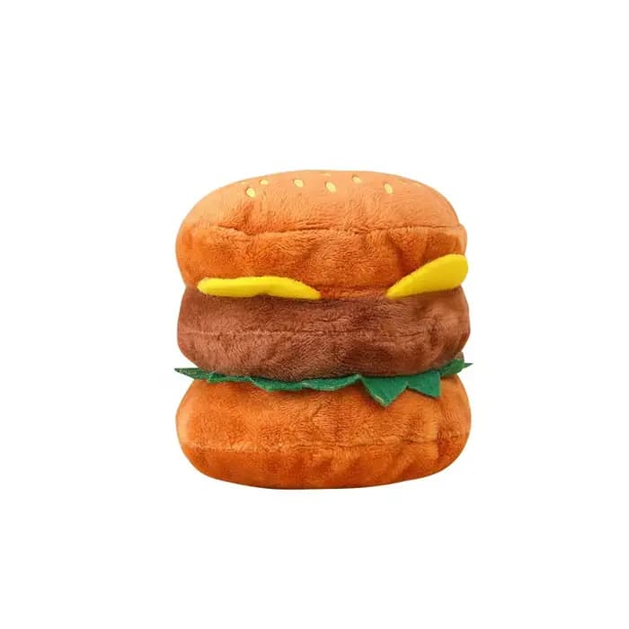 Jouet en peluche pour animaux de compagnie combo frites + hamburger
