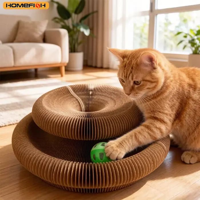 Jouet pour chat, griffoir rond en carton ondulé, jouets pour chat, accessoires pour chat, pour aiguiser les griffes