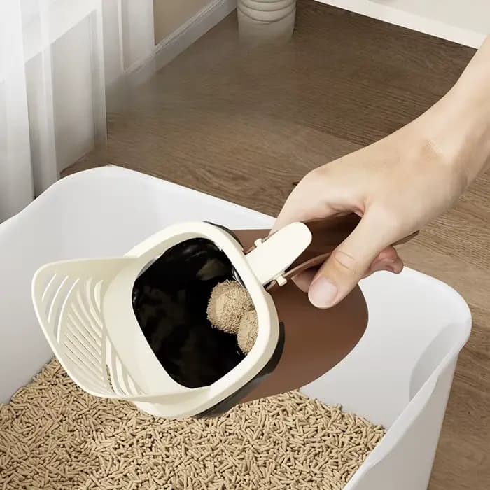 Nouveau litière pour chat 2 en 1 intégrée de grande capacité