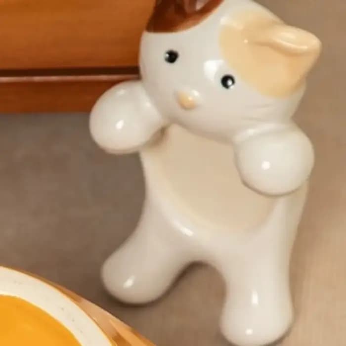 Bol en céramique pour chat motif dessin animé