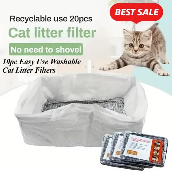 Filtres à litière lavables pour chat
