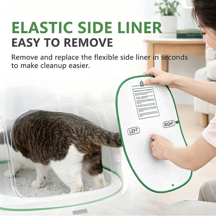 Tapis de litière pour chat à nettoyage automatique