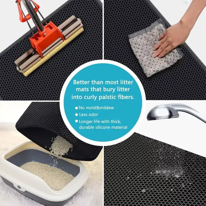Tapis de litière pour chat avec cadeau