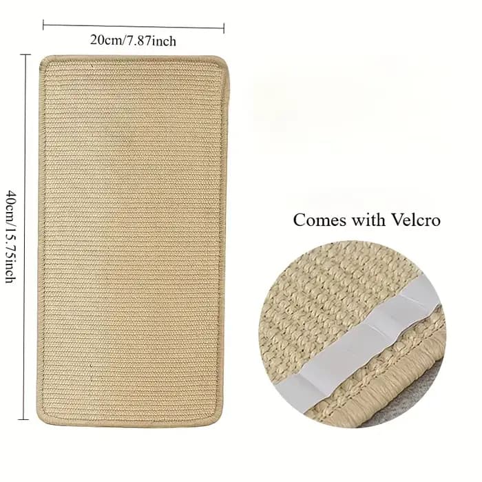 Tapis à gratter pour chat en sisal à fixer au mur