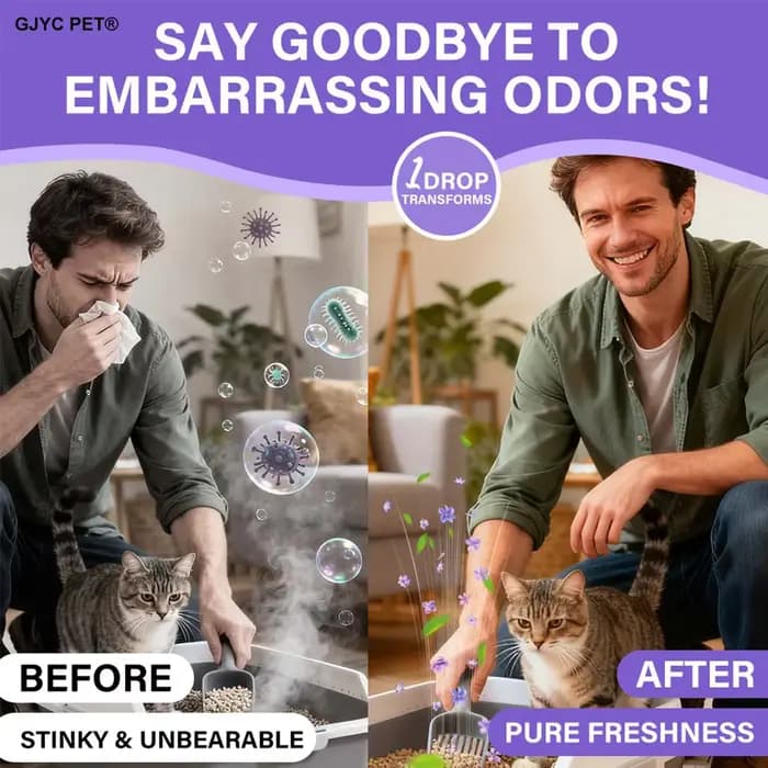 Désodorisant pour litière pour chat