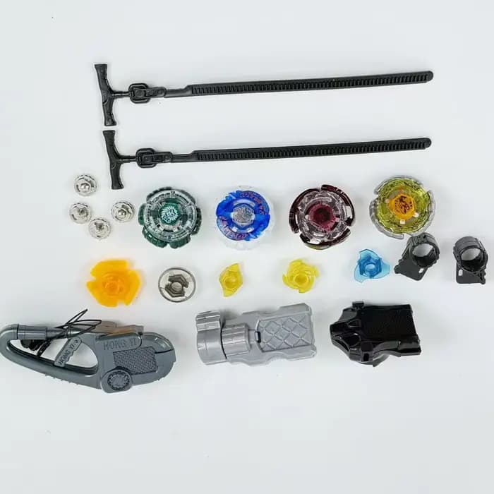 Ensemble de combat multijoueur SPINNING TOP 4D Metal Fusion, comprenant 2 lanceurs et 4 toupies – le jouet de combat ultime pour les enfants