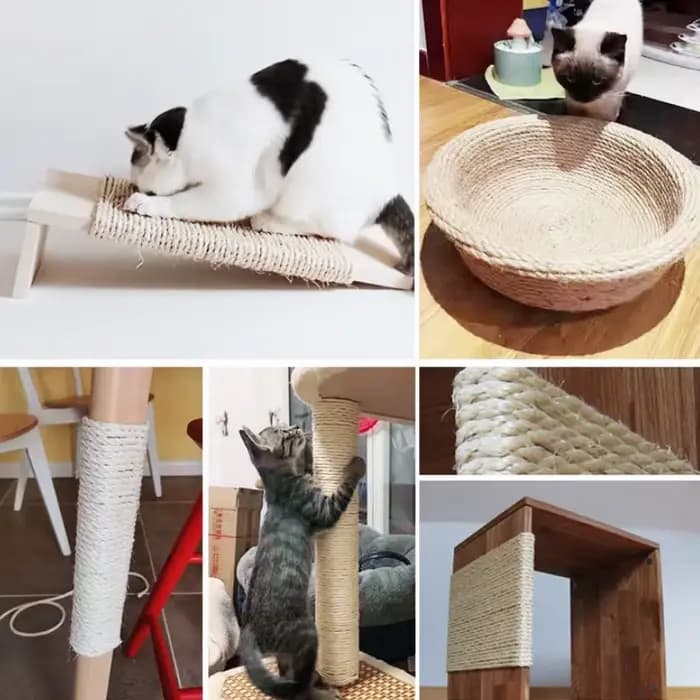 Corde en sisal naturel pour arbre à chat