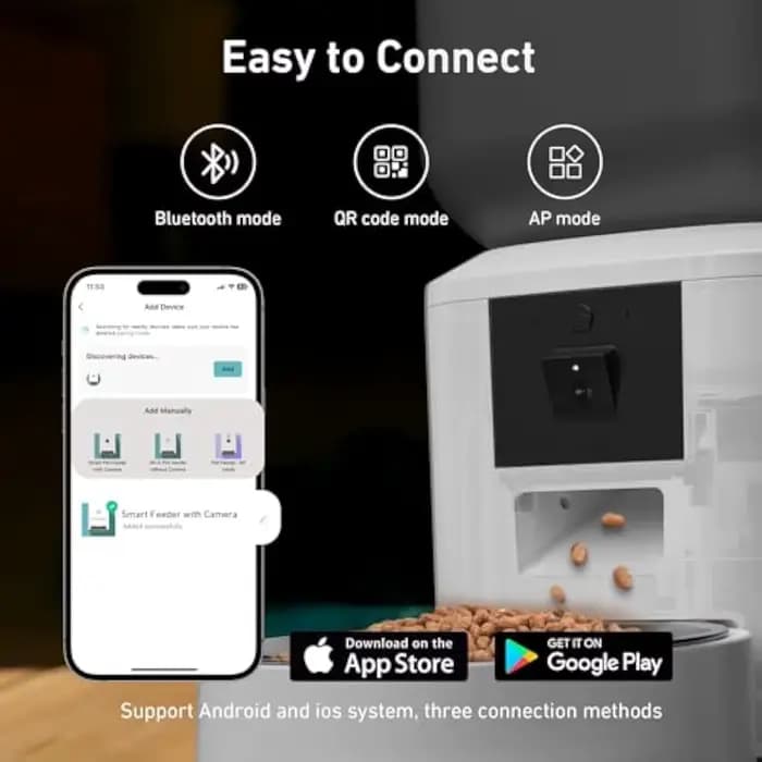 Furpipi 8L mangeoires automatiques intelligentes pour chat avec caméra HD 1080P 5G WiFi mangeoire pour animaux de