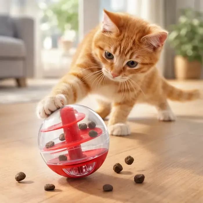 Jouet distributeur de friandises pour chat