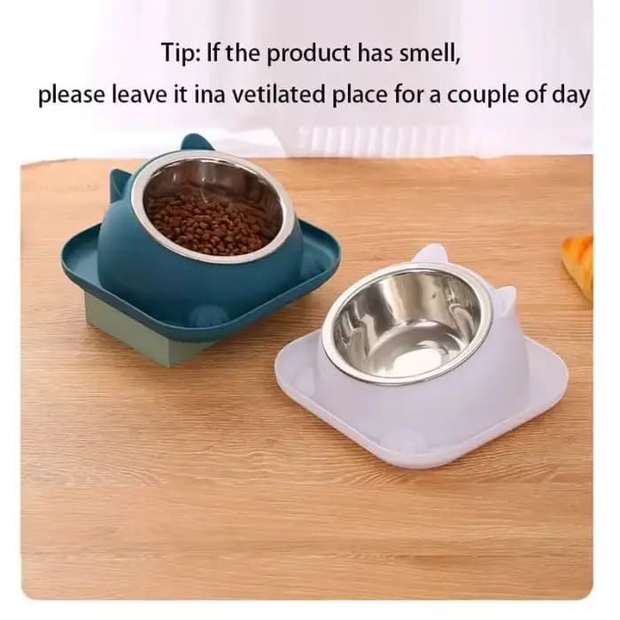Bol pour chat anti-renversement en forme amusante avec eau ajoutée pour éviter les fourmis - Bols pour chien inclinés et antidérapants