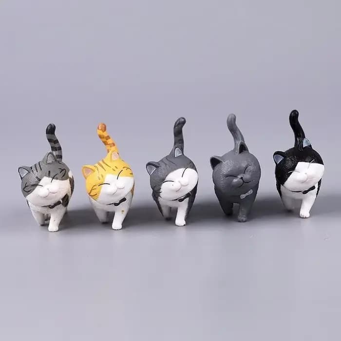 Simulation de modèle animal de dessin animé de cloches de chat, artisanat de figurine, décor moderne à la maison, décoration de jardin féerique miniature, accessoires de bricolage