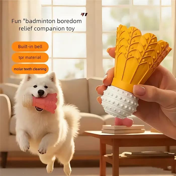 Jouet pour chien de badminton rebondissant amusant avec sonnette