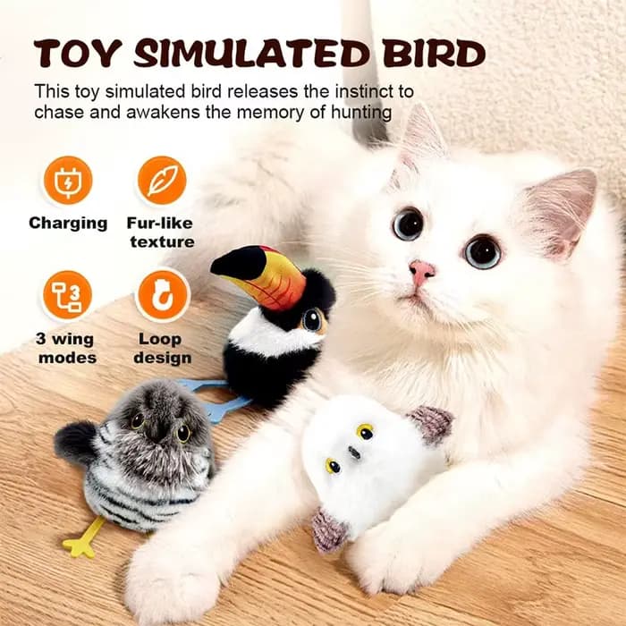 Jouet pour chat à battement oiseau 2026 jouets interactifs pour oiseaux volants