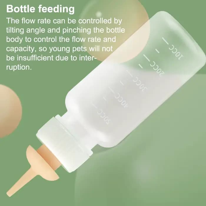 ●   Biberon d'alimentation pour chatons, distributeur de lait liquide à presser, biberon d'allaitement pour chiots, chiens, lapins, hamsters, chats nouveau-nés