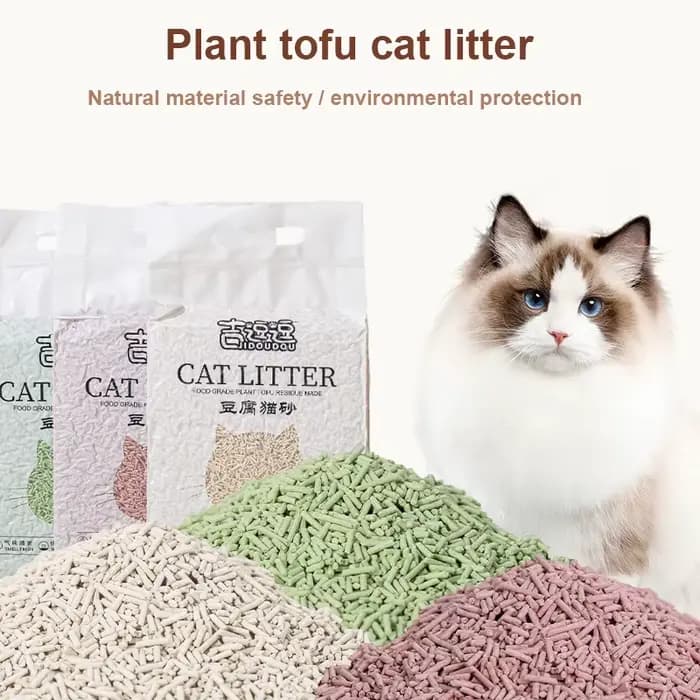 Litière pour chat en tofu