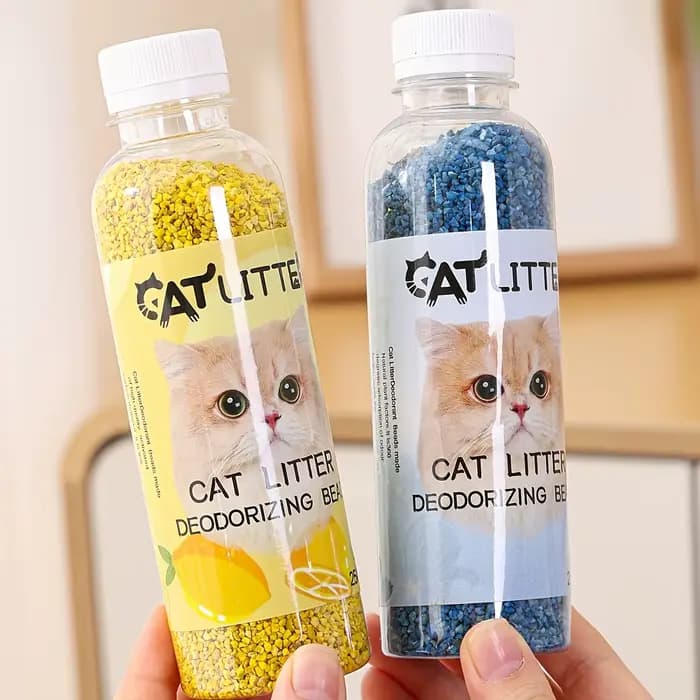 Perles désodorisantes pour litière de chat – Faites l'odeur de votre maison confortable et élimine les odeurs