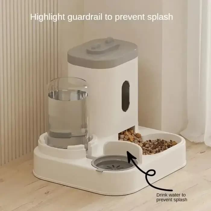 Mangeoire automatique bol de nourriture pour chien et chat avec fontaine d'eau grande capacité distributeur de stockage des aliments pour animaux de compagnie conteneur accessoires pour animaux de com