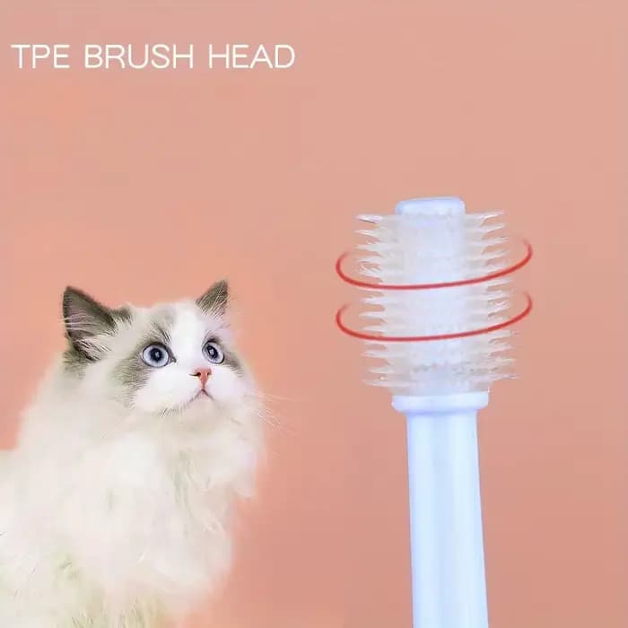 Brosse à dents 360 degrés pour animaux de compagnie