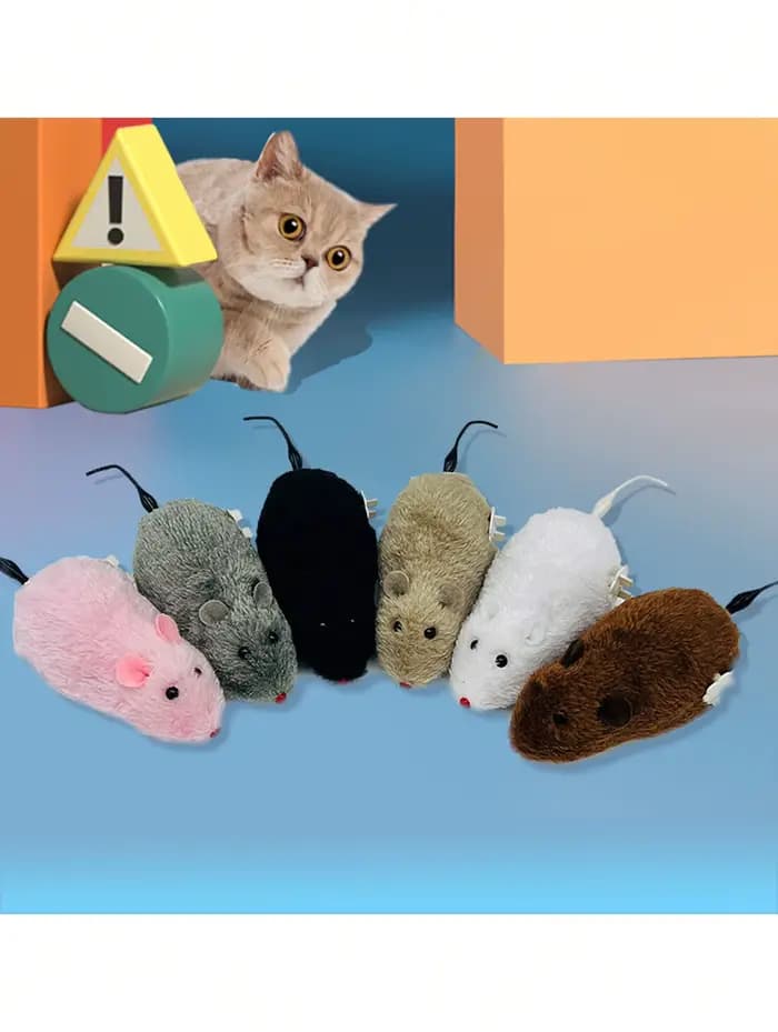 Souris à longue queue, jouets en peluche pour chat pour le nettoyage
