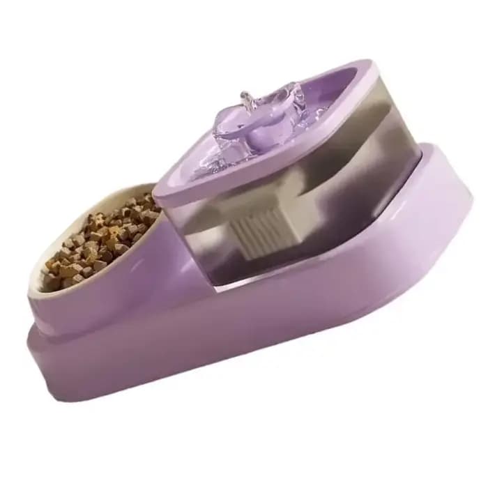 Bol pour chats 2 en 1, distributeur d'eau, double bol, circulation d'eau