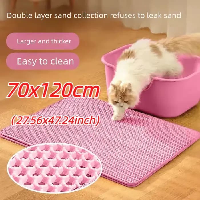 Tapis de litière pour chat antidérapant