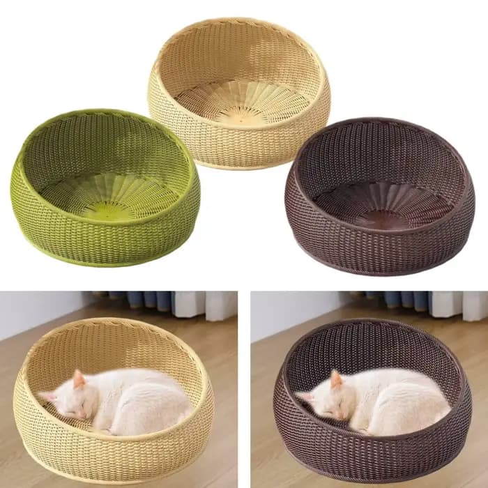 Lit pour chat en osier