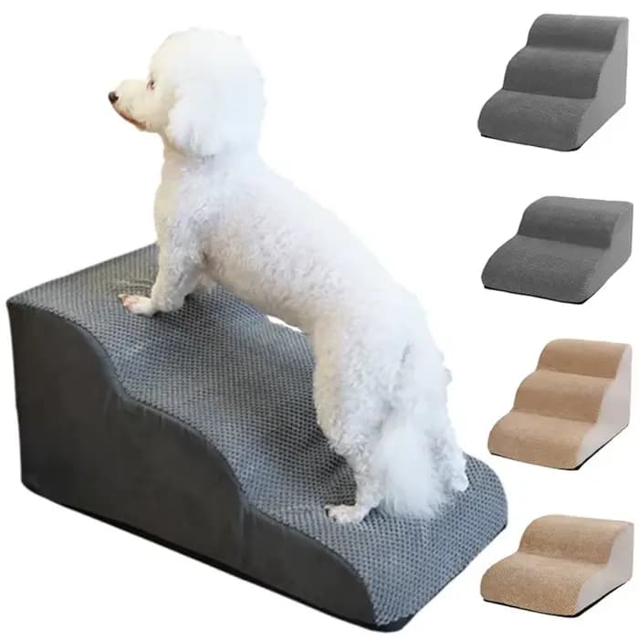 Rampe d'escalier pour chien et chat, antidérapante, pour animaux de compagnie, pour lit, marches pour chien, 2/3 niveaux, escalier d'entraînement, amovible et lavable