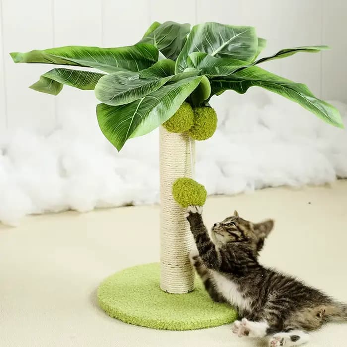 Poteaux à Gratter pour Chat avec Ikling recruté pour Chaton, Palmier Mignon, Corde de Sisal d'Nik, Produits pour Animaux de Compagnie