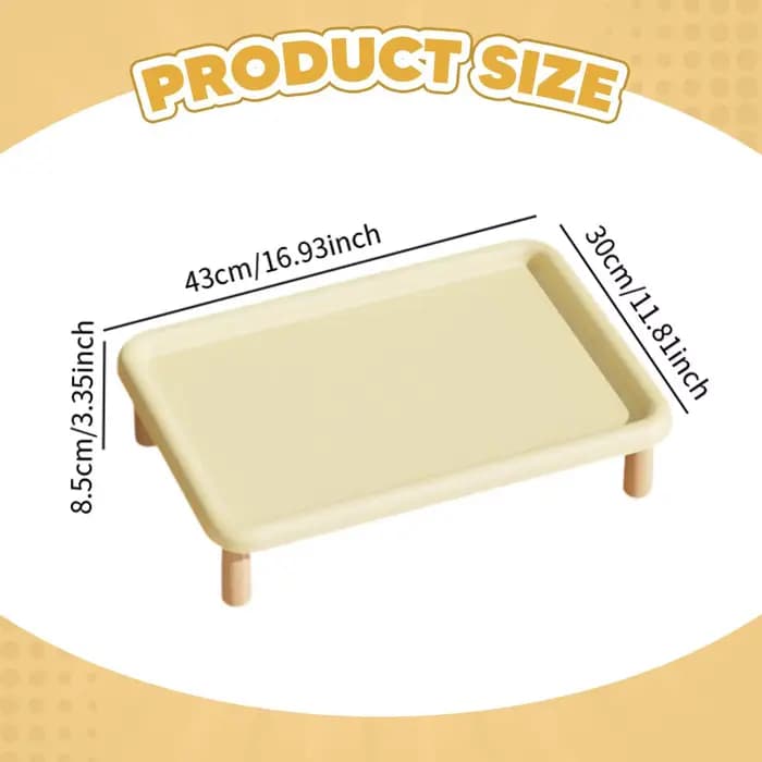 Table surélevée en bois pour aliments pour chats