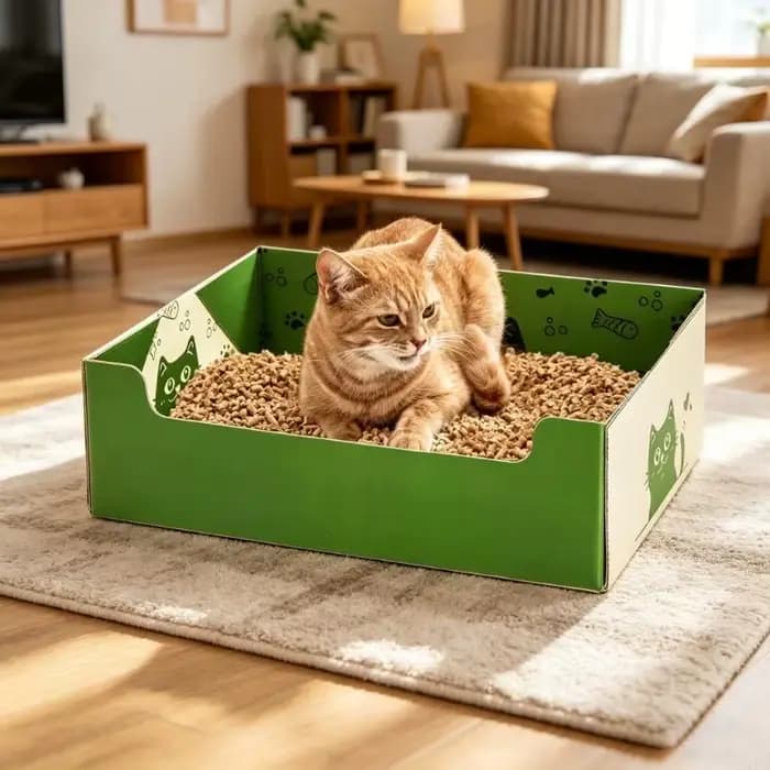 Bac à litière jetable pour chats