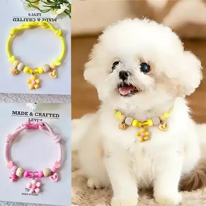 Collier anti-puces et tiques réglable en bois de camphre, collier répulsif anti-moustiques et insectes pour chiens et chats, idéal pour l'été