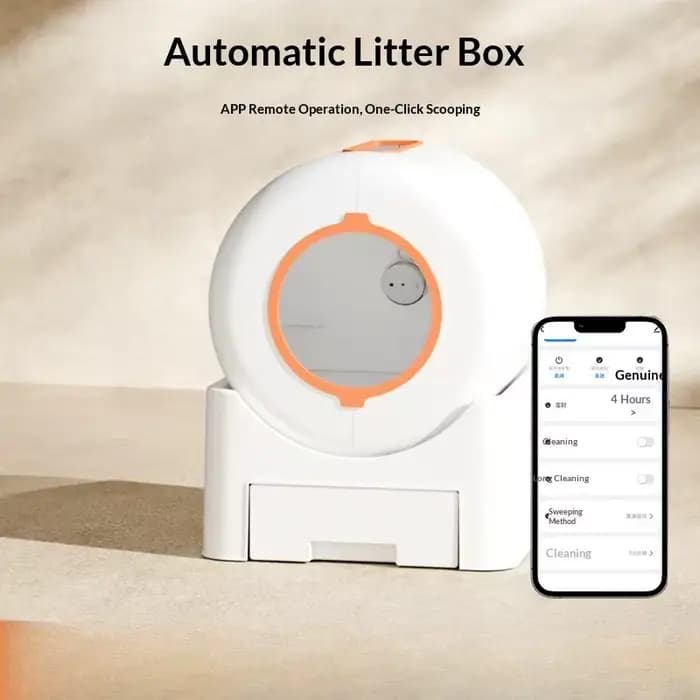 Bac à litière pour chat intelligent à nettoyage automatique