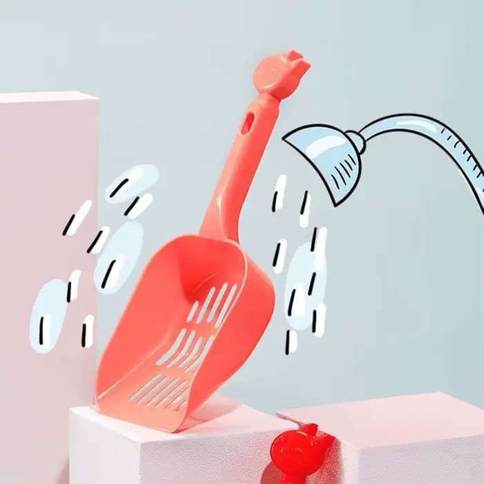 Nouvelle pelle à litière pour chat de haute qualité, design à poignée horizontale, durable, pour le nettoyage de la litière du chat