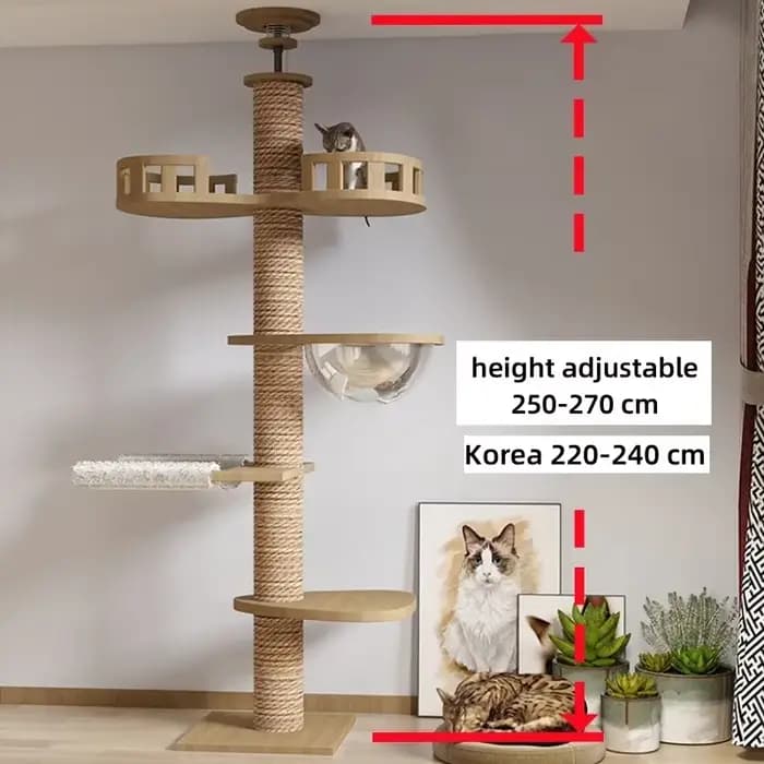 Maison d'arbre réglable pour chat