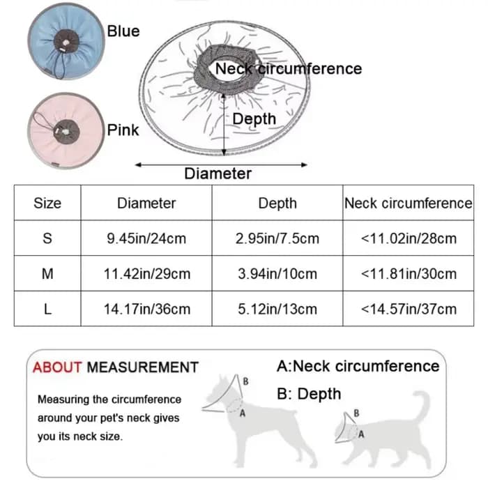 Collier anti-léchage pour animaux de compagnie