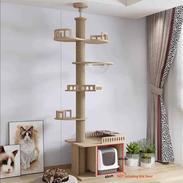 Maison d'arbre réglable pour chat