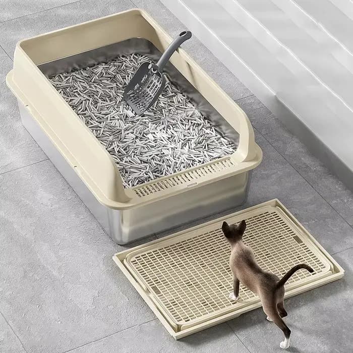 Tampons à litière pour chat avec cuillères