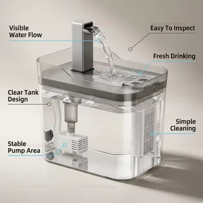 Fontaine à eau pour chat avec filtre automatique