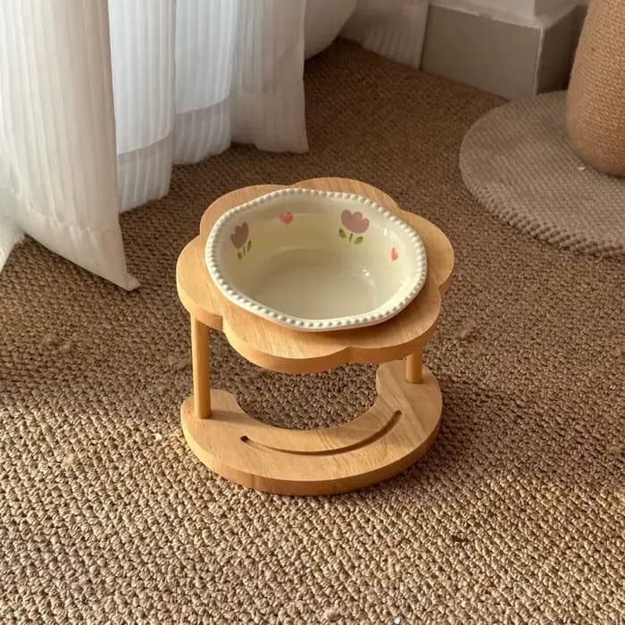 Bol en céramique anti-vomissement pour chat