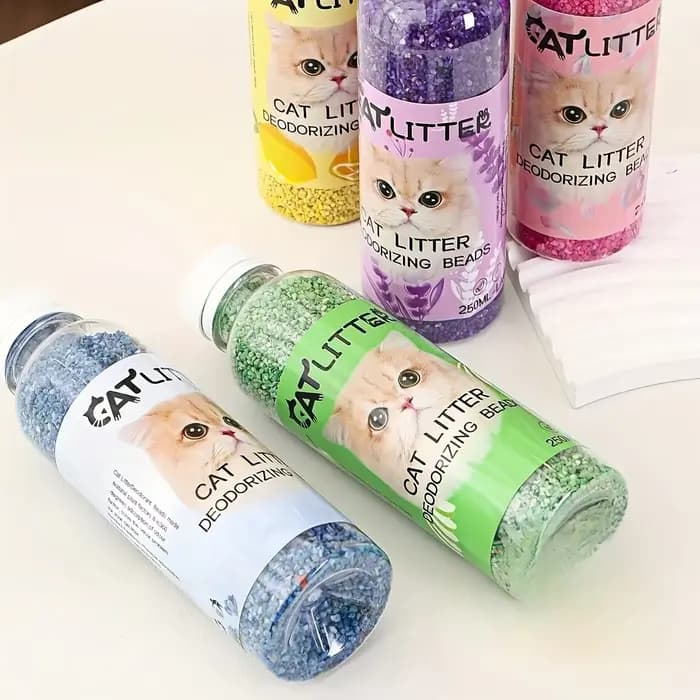 Perles désodorisantes pour litière de chat – Faites l'odeur de votre maison confortable et élimine les odeurs