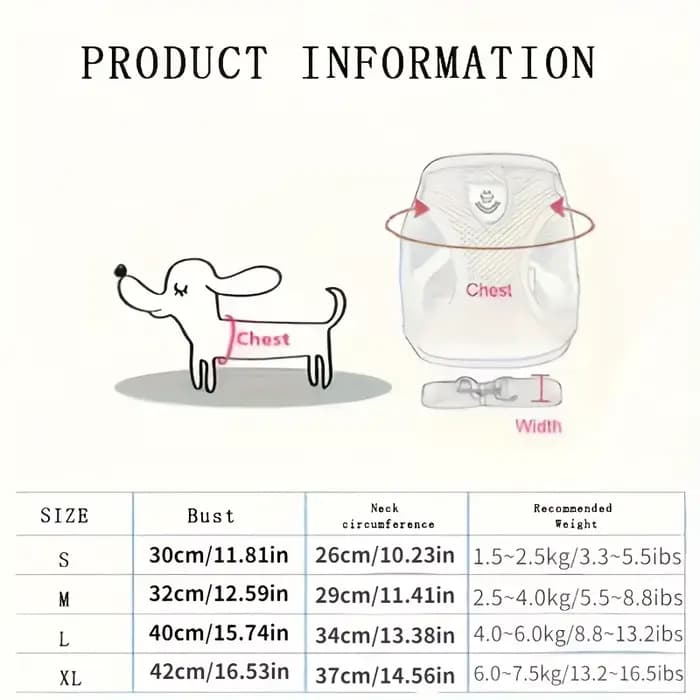 Harnais pour chat réglable
