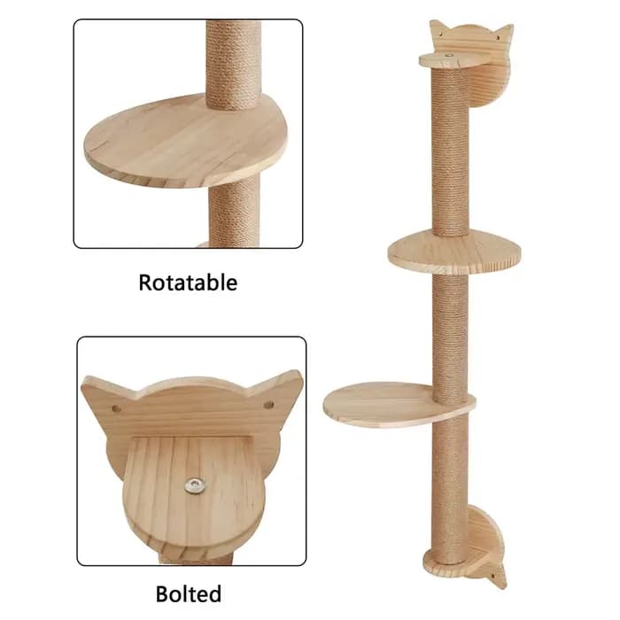 Poteaux à gratter pour chat avec 2 perchoirs