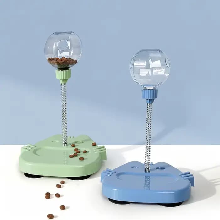 Jouet interactif pour chat avec distributeur de friandises oscillant