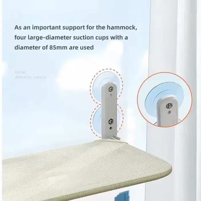 Hamac pour chat à ventouse puissante, pliable, pour fenêtre et balcon en verre, nid suspendu, perchoir pour bain de soleil, lavable, gain de place, lit d'intérieur pour animaux de compagnie