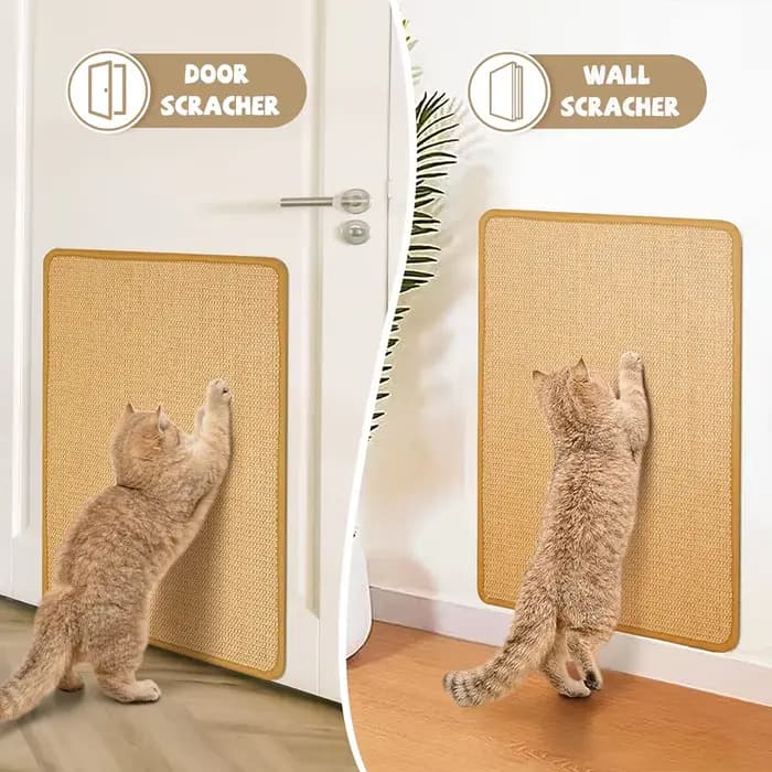 Tapis à gratter pour chat en rotin