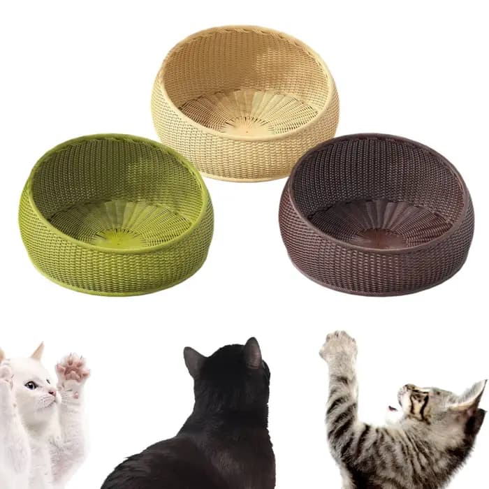 Lit pour chat en osier
