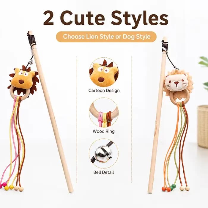 Jouet interactif en bois pour chat