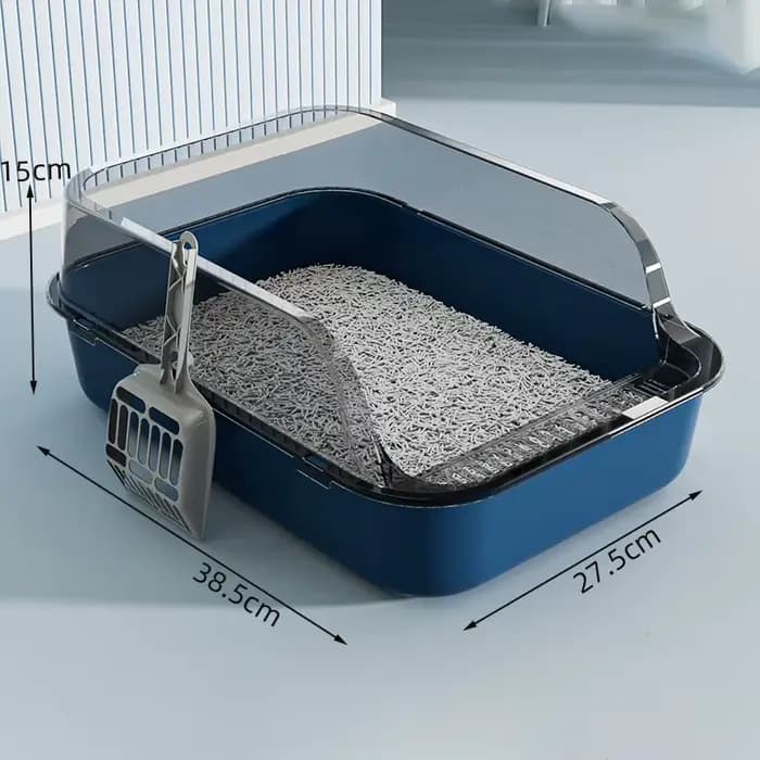 Bac à litière pour chat avec spatule
